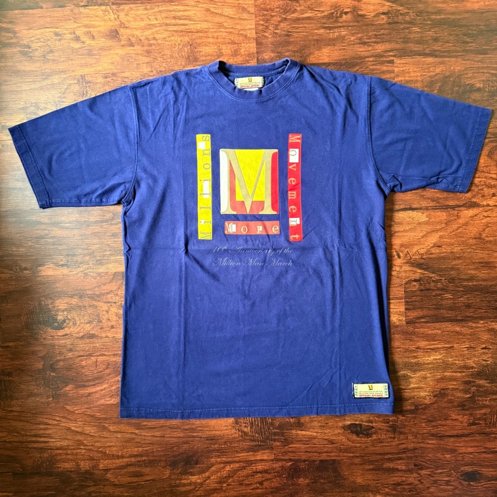 Vintage‎ Black History Tee 2005 Million Man March 10th Anniversary XL